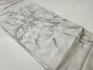 金彩手描き竹に笹模様名古屋帯